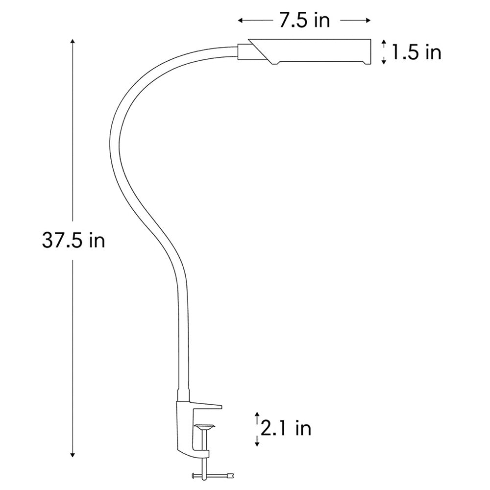 Lampe de travail LED flexible avec pince