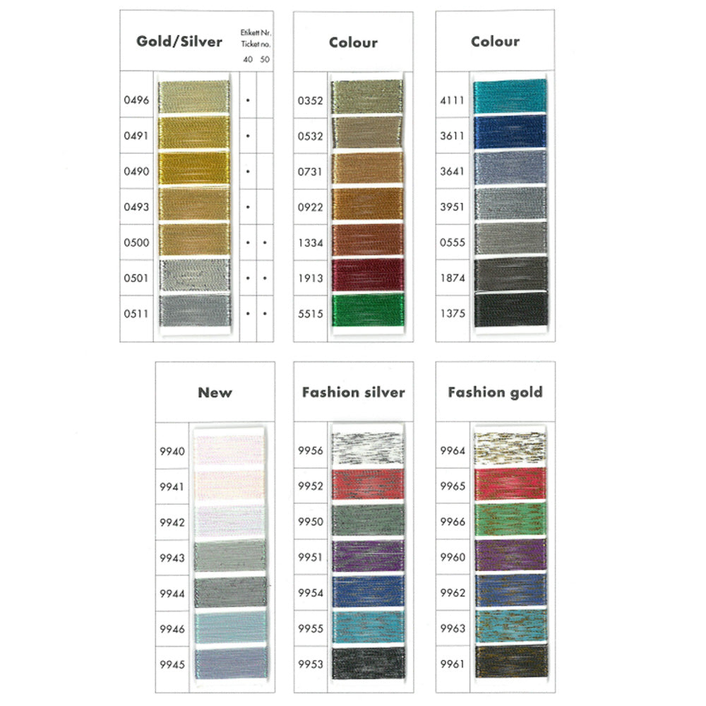 ISAMET 40 KS 1000M - Fils à broder métalliques couleur