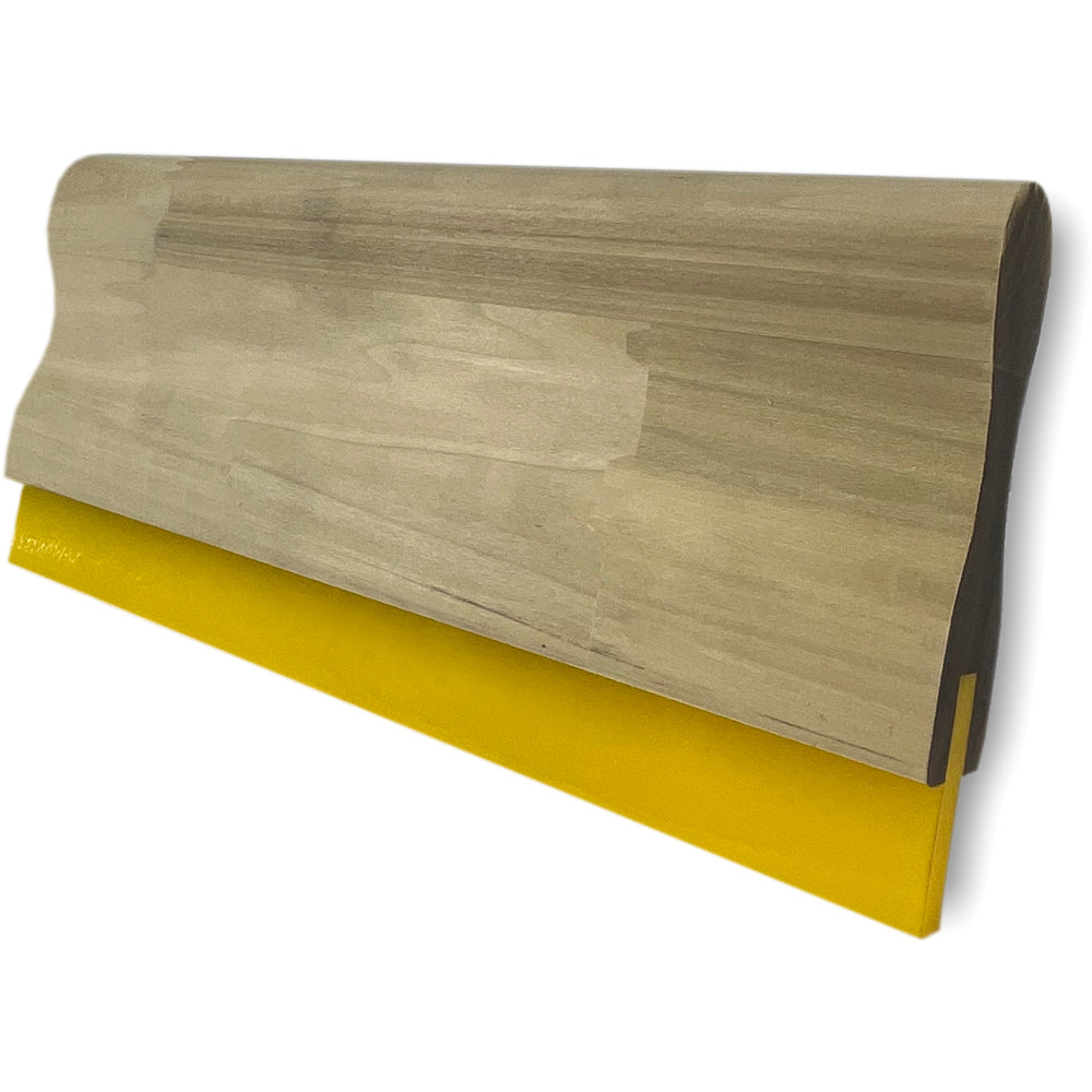Lame de raclette et manche en bois sur mesure – Jaune 70 duromètre