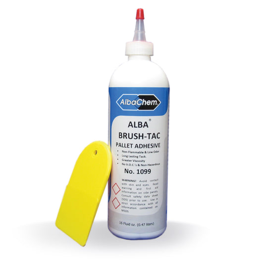 AlbaChem Brush Tack, adhésif pour palette à base d'eau, avec spatule