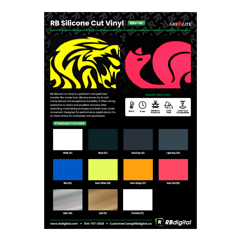 Nuancier et guide d'application RB Vinyl