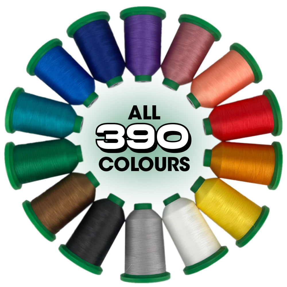 Les 390 couleurs de fil à broder 100 % polyester ISACORD 40 KS 5000M