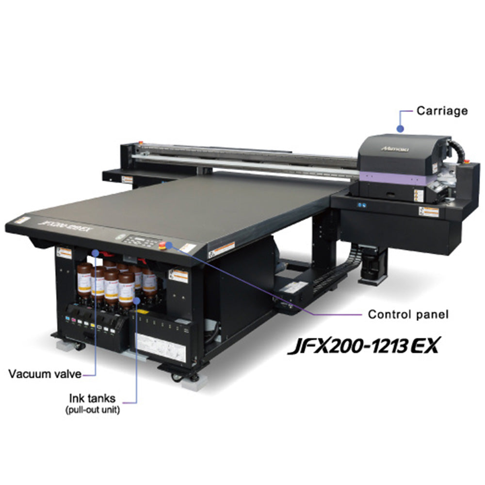 Imprimante jet d'encre UV à plat de taille moyenne Mimaki JFX200-1213 EX