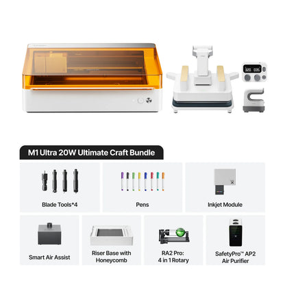 xTool M1 Ultra (20W Desktop Diode Laser Engraver/Cutter, Plus 4-in-1 Craft Machine)