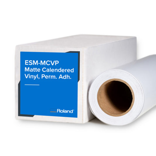 Vinyle calandré mat avec adhésif permanent (ESM-MCVP)
