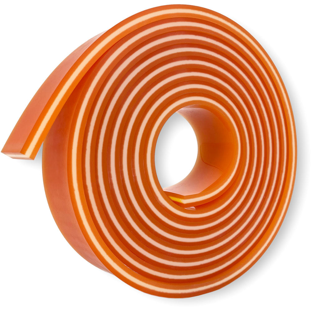 Serilor LC - Lame de racle en polyuréthane orange/blanc/orange, duromètre 55/90/55