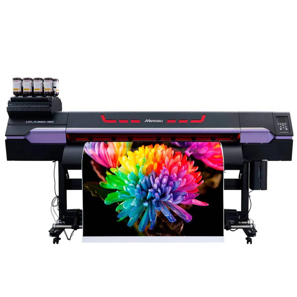 Imprimante et découpeuse jet d'encre grand format LED-UV rouleau à rouleau série Mimaki UCJV330