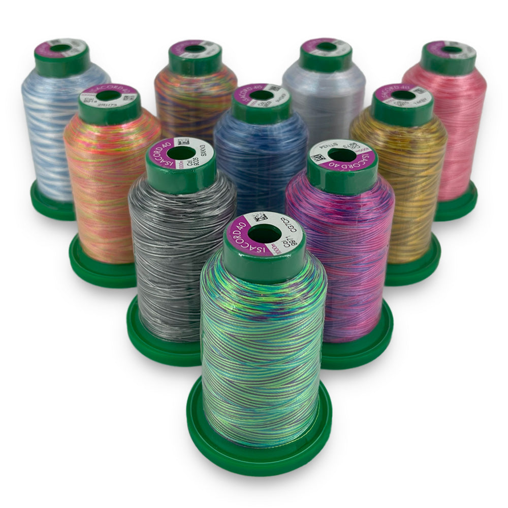 ISACORD 40 KS - Fils à broder multicolores