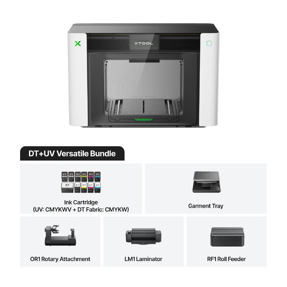 xTool O1 Omni Printer (UV, UV DTF, DTG and Direct-to-Fabric Printing in One)