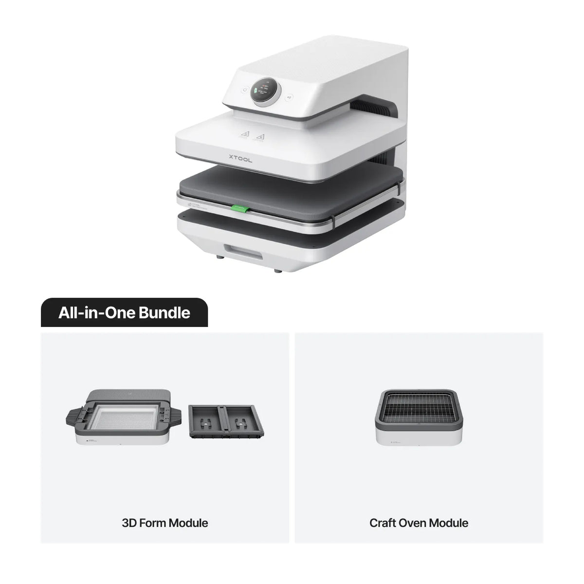 xTool WonderPress 3D Auto Heat Press (Heat Press + Craft Oven Module + 3D Form Module)