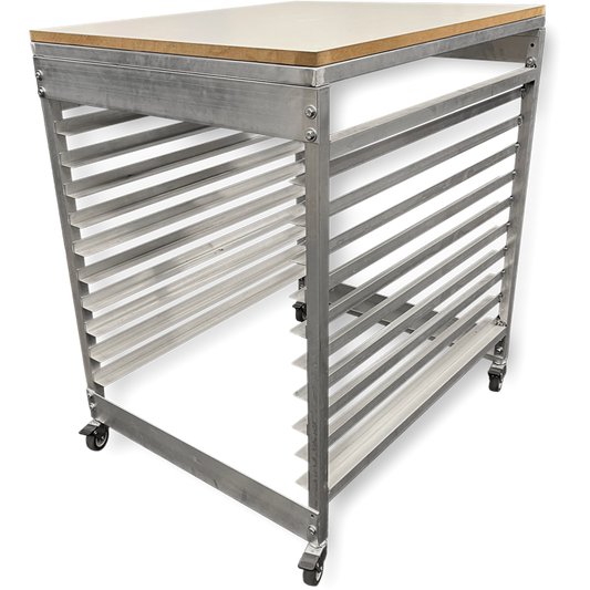 Chariot de travail avec support d'écran