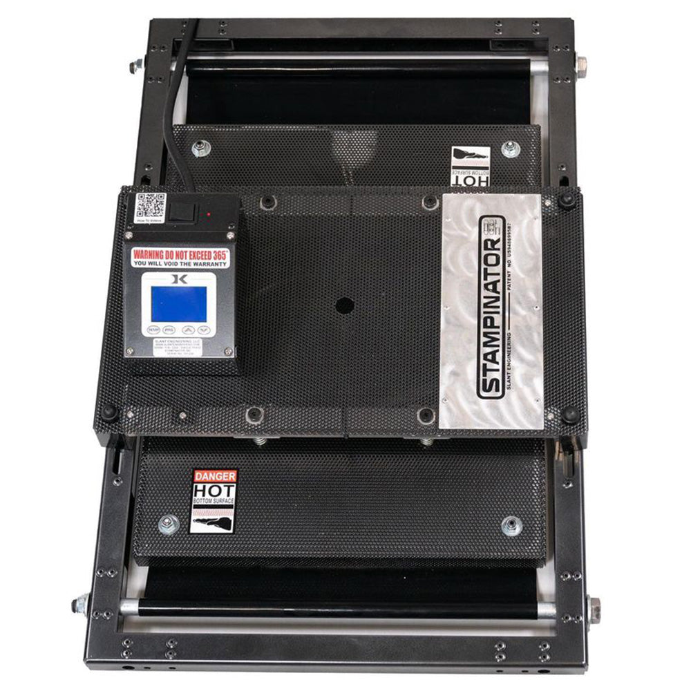 Sécheur et presse à chaud en ligne Stampinator pour presses automatiques de sérigraphie