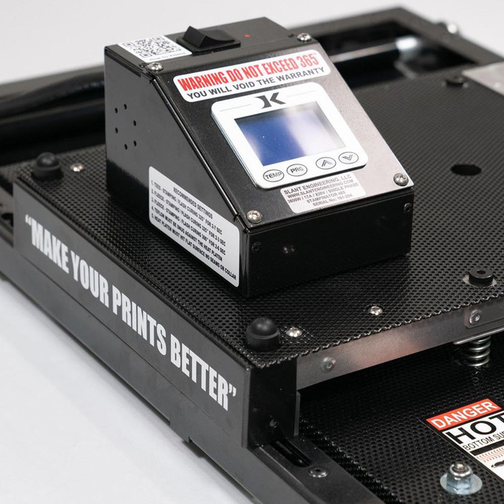 Sécheur et presse à chaud en ligne Stampinator pour presses automatiques de sérigraphie