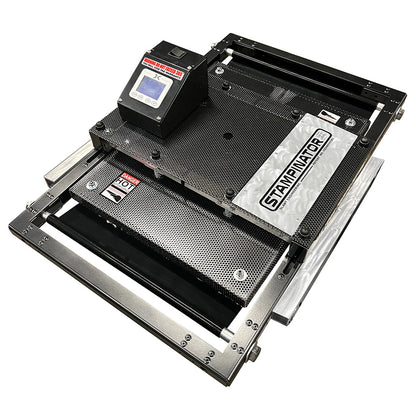 Sécheur et presse à chaud en ligne Stampinator pour presses automatiques de sérigraphie