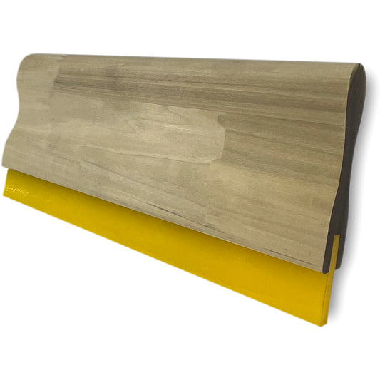 Lame de raclette et manche en bois sur mesure – Jaune 70 duromètre